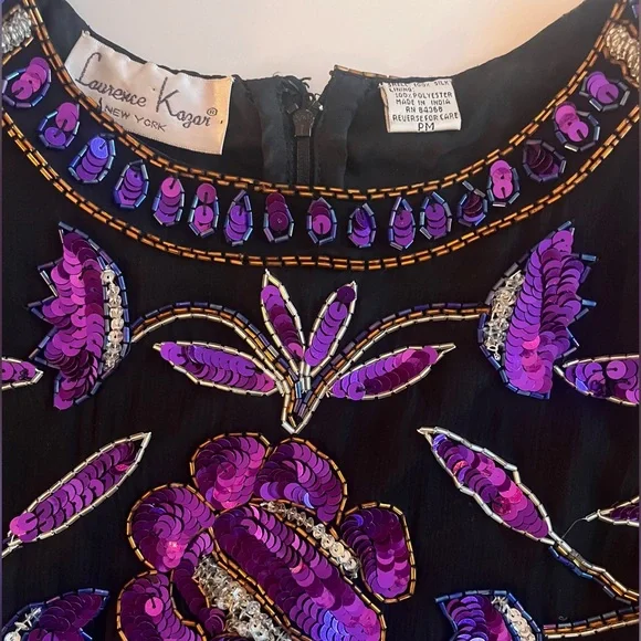 Beautiful Sequin LS Top: Vintage - Picture 1 of 4